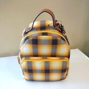 Mini Yellow Plaid Tommy Hilfiger Backpack